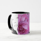Mug Illustration de mode florale personnalisable face  (Devant gauche)