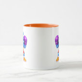 Mug Illustration de monstre de boxe bleu (Centre)
