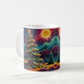 Mug Illustration de Noël d'un bonhomme de neige fantai (Devant gauche)
