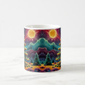 Mug Illustration de Noël d'un bonhomme de neige fantai (Centre)