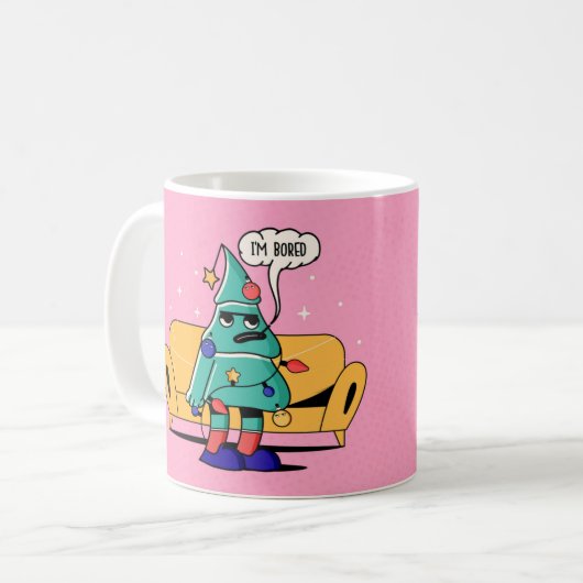 MUG ILLUSTRATION DE NOËL GRUMPY DESIGN "FONT & BACK" (Devant gauche)