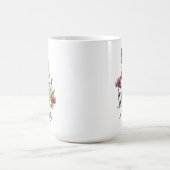 Mug Illustration de nom florale de papillon de lapin m (Centre)