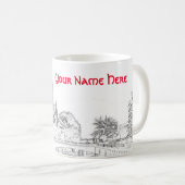 Mug Illustration de Notre Dame de Paris (Devant droit)