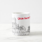 Mug Illustration de Notre Dame de Paris (Centre)