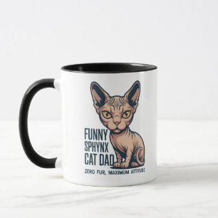 Mug Illustration de papa chat Sphynx drôle