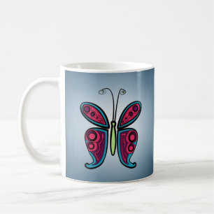Mug Illustration de papillon coloré