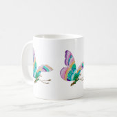 Mug Illustration de papillon coloré (Devant gauche)