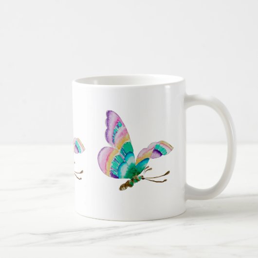 Mug Illustration de papillon coloré (Droite)