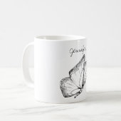 Mug Illustration de papillon moderne avec monogramme (Devant gauche)