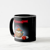 Mug Illustration de Pâques, œufs de Pâques, vacances d (Devant gauche)