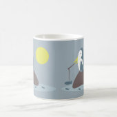 Mug Illustration de pêche au manchot mignon (Centre)