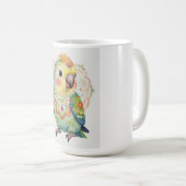 Mug Illustration de perroquet d'art populaire décorati (Devant droit)