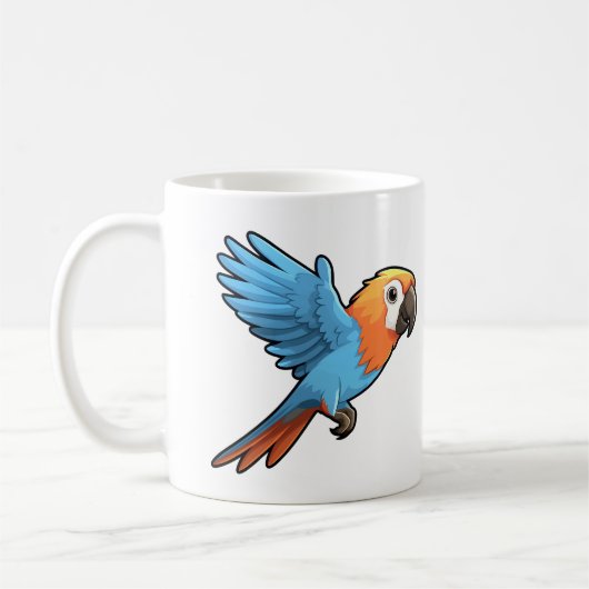 Mug Illustration de perroquet de dessin animé (Gauche)