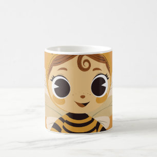 Mug Illustration de personnage de fille abeille mignon