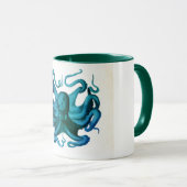Mug Illustration de pieuvre aquarelle (Devant droit)