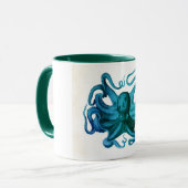 Mug Illustration de pieuvre aquarelle (Devant gauche)