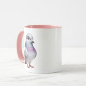 Mug Illustration de pigeon mignon (Devant gauche)