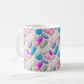 Mug Illustration de pilules pastel de pharmacien (Devant gauche)