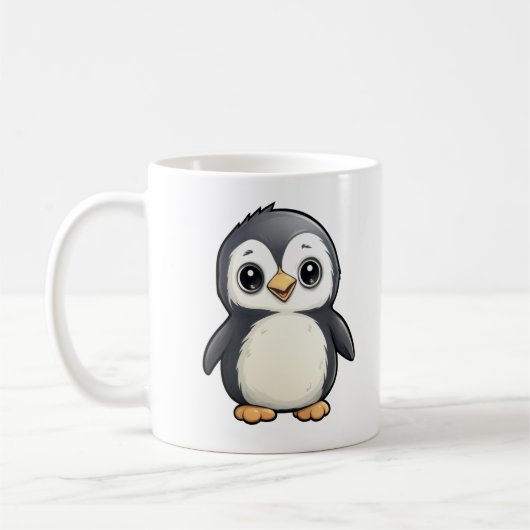 Mug Illustration de pingouin de dessin (Gauche)