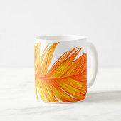 Mug Illustration de plume dorée radieuse (Devant droit)