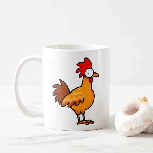 Mug Illustration de poulet de dessin animé drôle (Avec donut)