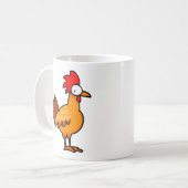 Mug Illustration de poulet de dessin animé drôle (Devant gauche)