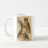 Mug Illustration de quatre hiboux (Gauche)