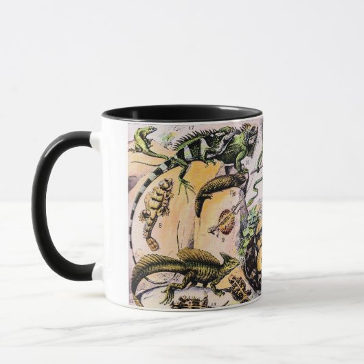 Mug Illustration de Reptiles vintages par Adolphe Mill (Gauche)