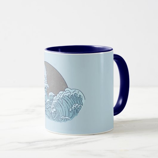 Mug Illustration de requin (Devant droit)