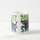 Mug Illustration de requin zombie en colère (Centre)