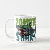 Mug Illustration de requin zombie en colère (Gauche)