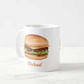 Mug Illustration de restauration rapide Hamburger avec (Devant gauche)