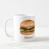 Mug Illustration de restauration rapide Hamburger avec (Gauche)