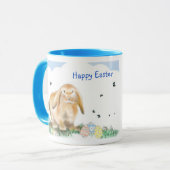 Mug Illustration de Rime-Lapin de lapin de Pâques (Devant gauche)