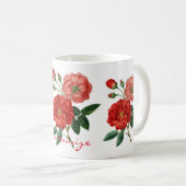 Mug Illustration de rose rouge vintage Thunder_Cove (Devant droit)