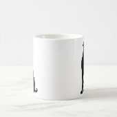 Mug Illustration de silhouette de labrador noir (Centre)