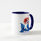 Mug Illustration de sirène (Devant droit)