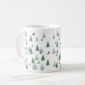 Mug Illustration de skieurs en descente  (Devant gauche)