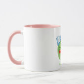 Mug Illustration de smiley vert mignon (Gauche)