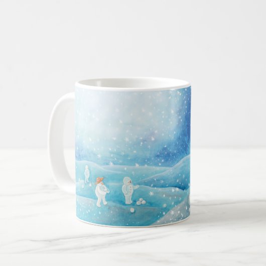 Mug Illustration de Snowman et Penguin (Devant gauche)
