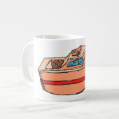 Mug Illustration de Speedboat amusant Nautical Boat De (Devant gauche)