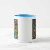 Mug Illustration de splendeur de paon (Centre)