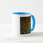 Mug Illustration de splendeur de paon (Devant droit)