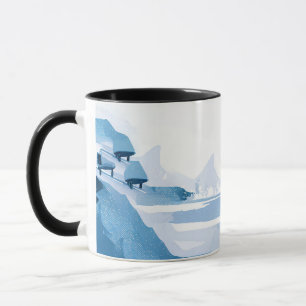 Mug illustration de sports d'hiver