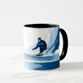 Mug illustration de sports d'hiver (Devant droit)