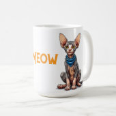 Mug Illustration de style cartoon d'un chat Sphynx (Devant droit)