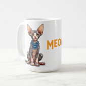 Mug Illustration de style cartoon d'un chat Sphynx (Devant gauche)