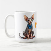 Mug Illustration de style cartoon d'un chat Sphynx (Gauche)