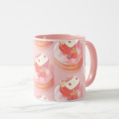 Mug Illustration de tarte aux fraises (Devant droit)