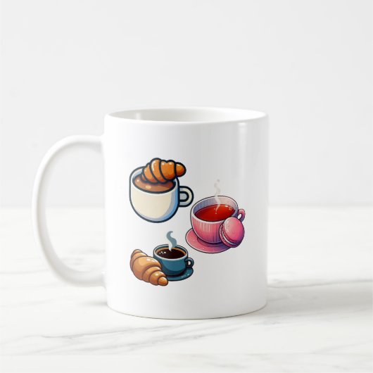 Mug Illustration de thé & café | Conception d'art de b (Gauche)